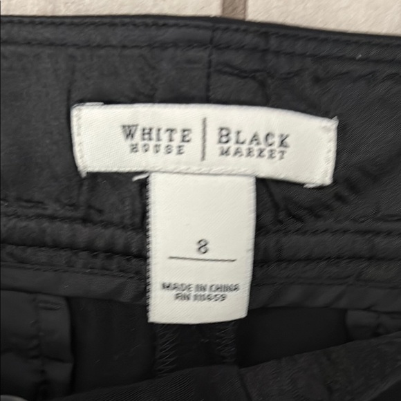 WHBM Women's Black Dress Pants With Zipper Detail Up Back Calfs Size 8 - Picture 2 of 4